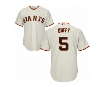 Men's Majestic San Francisco Giants #5 Matt Duffy Authentic Cream Home Cool Base MLB Jersey