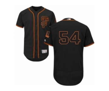 Men's Majestic San Francisco Giants #54 Sergio Romo Black Flexbase Authentic Collection MLB Jersey