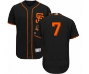 Men's Majestic San Francisco Giants #7 Aaron Hill Black Flexbase Authentic Collection MLB Jersey