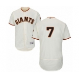 Men's Majestic San Francisco Giants #7 Aaron Hill Cream Flexbase Authentic Collection MLB Jersey