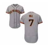 Men's Majestic San Francisco Giants #7 Aaron Hill Grey Flexbase Authentic Collection MLB Jersey