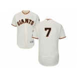 Men's Majestic San Francisco Giants #7 Gregor Blanco Cream Flexbase Authentic Collection MLB Jersey