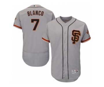 Men's Majestic San Francisco Giants #7 Gregor Blanco Gray Flexbase Authentic Collection MLB Jersey