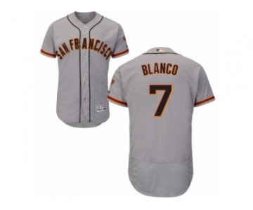 Men's Majestic San Francisco Giants #7 Gregor Blanco Grey Flexbase Authentic Collection MLB Jersey