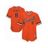 Men's Majestic San Francisco Giants #8 Hunter Pence Authentic Orange 1978 Turn Back The Clock MLB Jersey