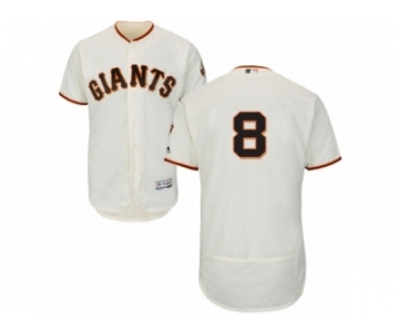 Men's Majestic San Francisco Giants #8 Hunter Pence Cream Flexbase Authentic Collection MLB Jersey