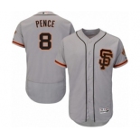 Men's Majestic San Francisco Giants #8 Hunter Pence Gray Flexbase Authentic Collection MLB Jersey