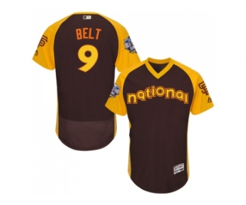 Men's Majestic San Francisco Giants #9 Matt Williams Brown 2016 All-Star National League BP Authentic Collection Flex Base MLB Jersey