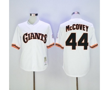 Men's Mitchell and Ness San Francisco Giants #44 Willie McCovey Authentic White 1989 Throwback MLB Jersey