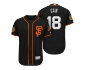 Men's San Francisco Giants #18 Matt Cain 2017 Spring Training Flex Base Authentic Collection Stitched Baseball Jersey