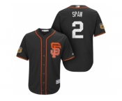 Men's San Francisco Giants #2 Denard Span 2017 Spring Training Cool Base Stitched MLB Jersey