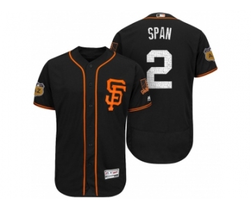 Men's San Francisco Giants #2 Denard Span 2017 Spring Training Flex Base Authentic Collection Stitched Baseball Jersey