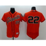 Men's San Francisco Giants #22 Will Clark Majestic Orange Flexbase Authentic Collection Player Jersey