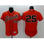 Men's San Francisco Giants #25 Barry Bonds Majestic Orange Flexbase Authentic Collection Player Jersey