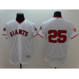 Men's San Francisco Giants #25 Barry Bonds Majestic White Fashion Stars & Stripes Flex Base Player Jersey