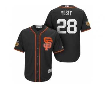 Men's San Francisco Giants #28 Buster Posey 2017 Spring Training Cool Base Stitched MLB Jersey