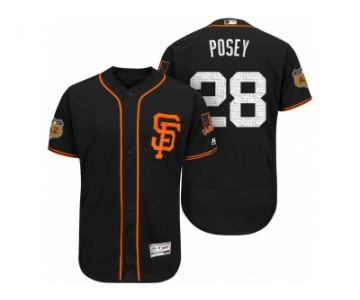 Men's San Francisco Giants #28 Buster Posey 2017 Spring Training Flex Base Authentic Collection Stitched Baseball Jersey