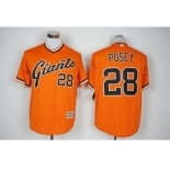 Men's San Francisco Giants #28 Buster Posey Majestic Orange 1978 Turn Back The Clock Cool Base Jersey