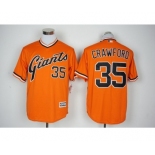 Men's San Francisco Giants #35 Brandon Crawford Majestic Orange 1978 Turn Back The Clock Cool Base Jersey