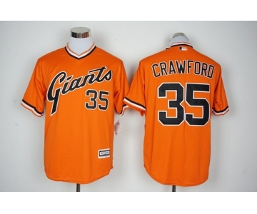 Men's San Francisco Giants #35 Brandon Crawford Majestic Orange 1978 Turn Back The Clock Cool Base Jersey