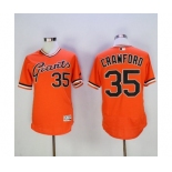 Men's San Francisco Giants #35 Brandon Crawford Majestic Orange 1978 Turn Back The Clock Flex Base Jersey