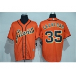 Men's San Francisco Giants #35 Brandon Crawford Majestic Orange Cool Base Player Jersey