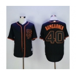 Men's San Francisco Giants #40 Madison Bumgarner Majestic Black Cool Base Player Jersey