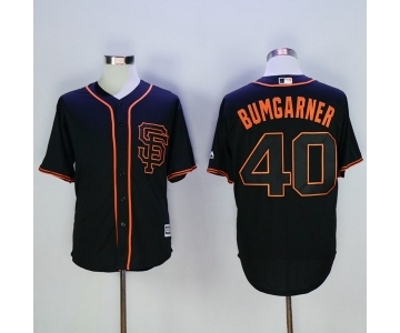 Men's San Francisco Giants #40 Madison Bumgarner Majestic Black Cool Base Player Jersey