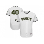 Men's San Francisco Giants #40 Madison Bumgarner White Flexbase Authentic Collection Memorial Day Stitched MLB Jersey