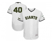 Men's San Francisco Giants #40 Madison Bumgarner White Flexbase Authentic Collection Memorial Day Stitched MLB Jersey