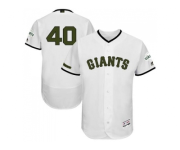 Men's San Francisco Giants #40 Madison Bumgarner White Flexbase Authentic Collection Memorial Day Stitched MLB Jersey