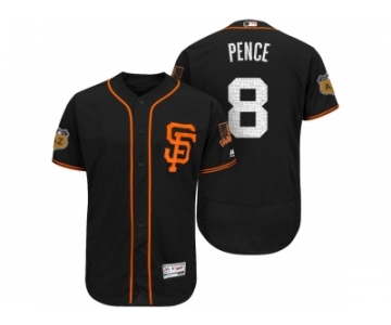 Men's San Francisco Giants #8 Hunter Pence 2017 Spring Training Flex Base Authentic Collection Stitched Baseball Jersey