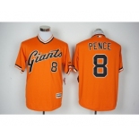 Men's San Francisco Giants #8 Hunter Pence Majestic Orange 1978 Turn Back The Clock Cool Base Jersey