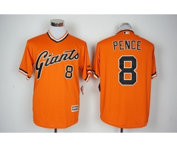 Men's San Francisco Giants #8 Hunter Pence Majestic Orange 1978 Turn Back The Clock Cool Base Jersey