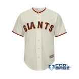 Men's San Francisco Giants Blank Majestic Cream Official Cool Base Jersey