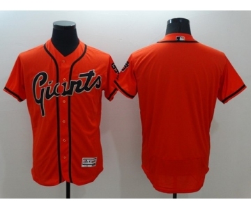 Men's San Francisco Giants Blank Majestic Orange Flexbase Authentic Collection Team Jersey