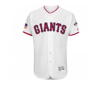 Men's San Francisco Giants Blank White Stitched 2016 Fashion Stars & Stripes Flex Base Baseball Jersey