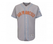 Men's San Francisco Giants Majestic Blank Gray Fashion 2016 Father's Day Flex Base Team Jersey