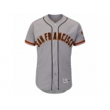 Men's San Francisco Giants Majestic Road Blank Gray Flex Base Authentic Collection Team Jersey