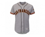 Men's San Francisco Giants Majestic Road Blank Gray Flex Base Authentic Collection Team Jersey