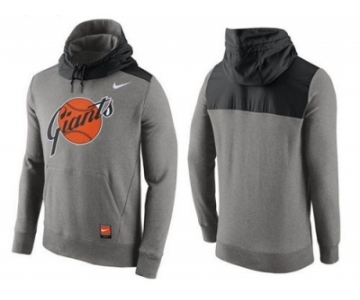 Men's San Francisco Giants Nike Gray Cooperstown Collection Hybrid Pullover Hoodie_1