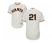 San Francisco Giants #21 Deion Sanders Cream Flexbase Authentic Collection Stitched MLB Jersey