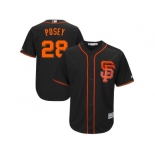 San Francisco Giants #28 Buster Posey Black Alternate 2017 Cool Base Jersey