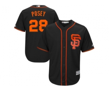 San Francisco Giants #28 Buster Posey Black Alternate 2017 Cool Base Jersey