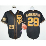 San Francisco Giants #29 Jeff Samardzija Black 2016 Cool Base Stitched Baseball Jersey