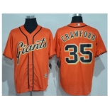 San Francisco Giants #35 Brandon Crawford Orange New Cool Base Alternate Stitched MLB Jersey