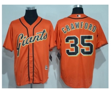 San Francisco Giants #35 Brandon Crawford Orange New Cool Base Alternate Stitched MLB Jersey