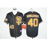 San Francisco Giants #40 Madison Bumgarner Black whith Gold Cool Base Stitched MLB Jersey