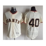 San Francisco Giants #40 Madison Bumgarner Cream Flexbase Authentic Collection Stitched Baseball Jersey