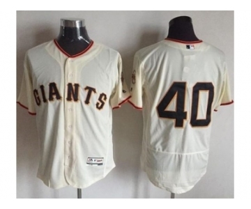 San Francisco Giants #40 Madison Bumgarner Cream Flexbase Authentic Collection Stitched Baseball Jersey